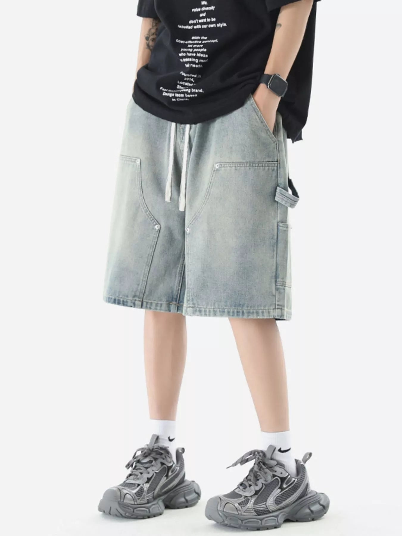 Men's Vintage Wash Denim Shorts