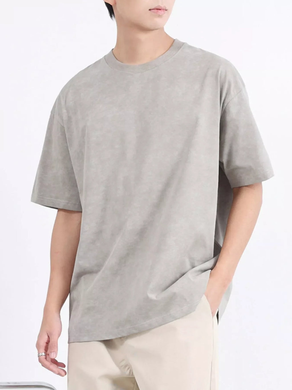 Men's Plus Size Round Neck Short Sleeve T-Shirt