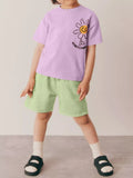 Children's Daisy Print Tee and Shorts Set