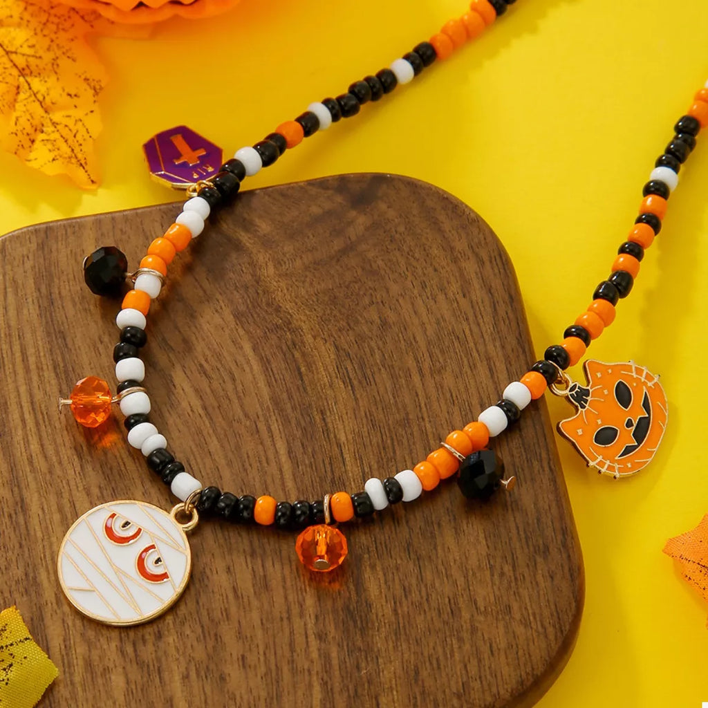 Halloween Charm Beaded Necklace