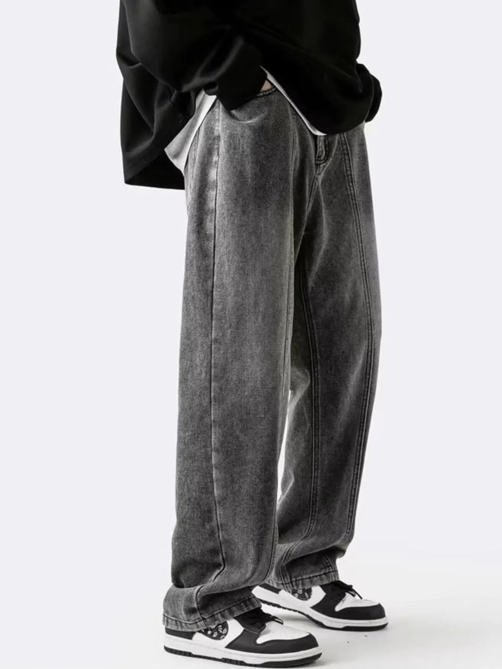 Men's Plus Size Wide Leg Relaxed Fit Jeans