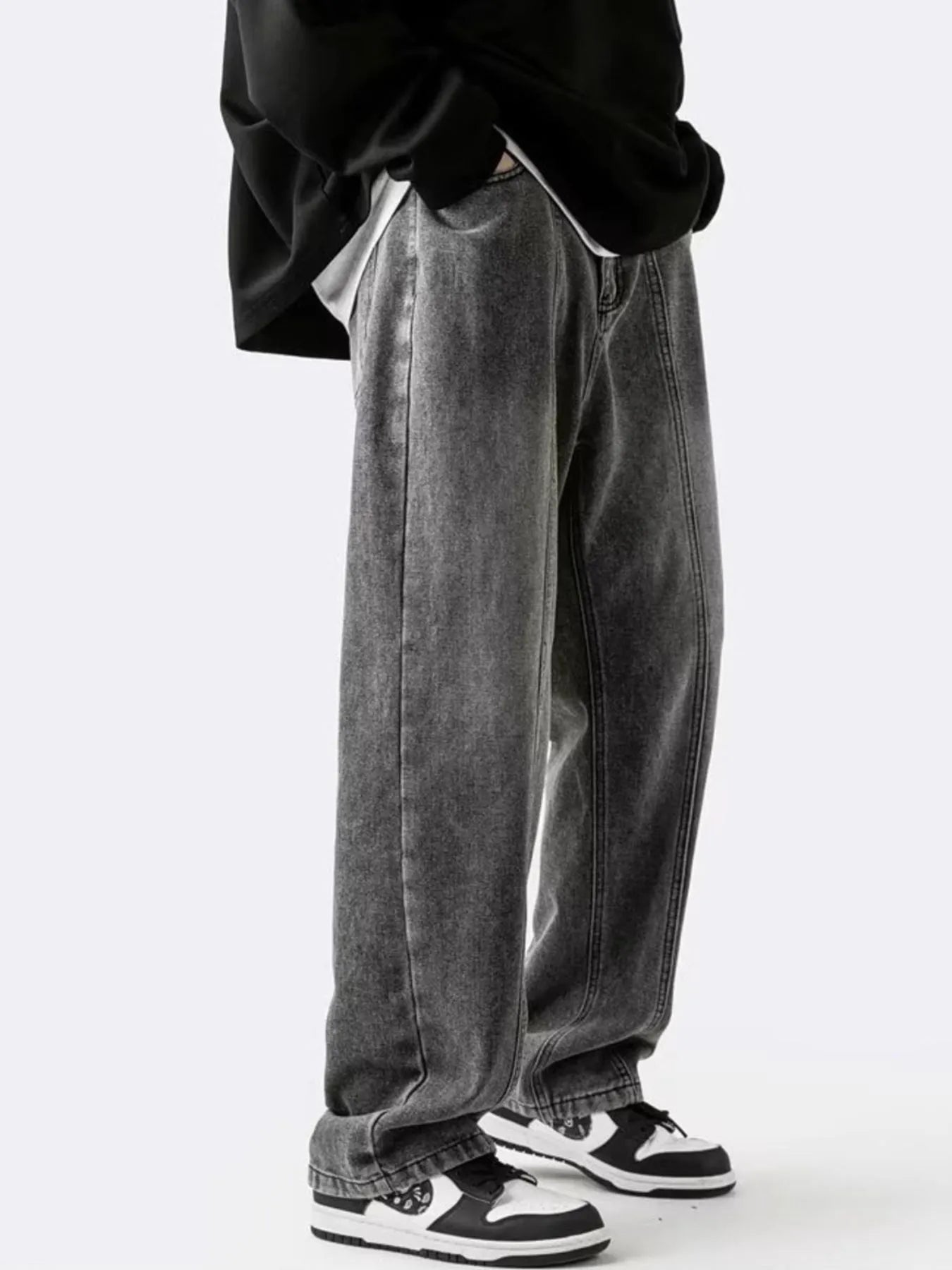 Men's Plus Size Wide Leg Relaxed Fit Jeans