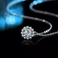 1 Carat Moissanite 925 Sterling Silver Flower Necklace