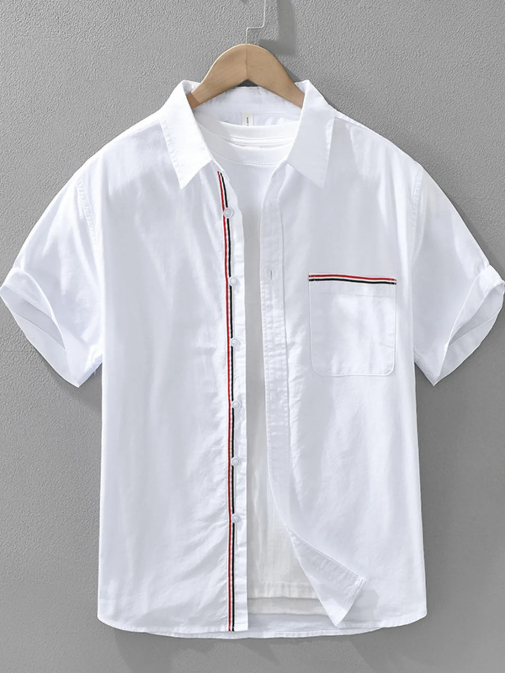 Men's Plus Size Button Up Short Sleeve Shirt