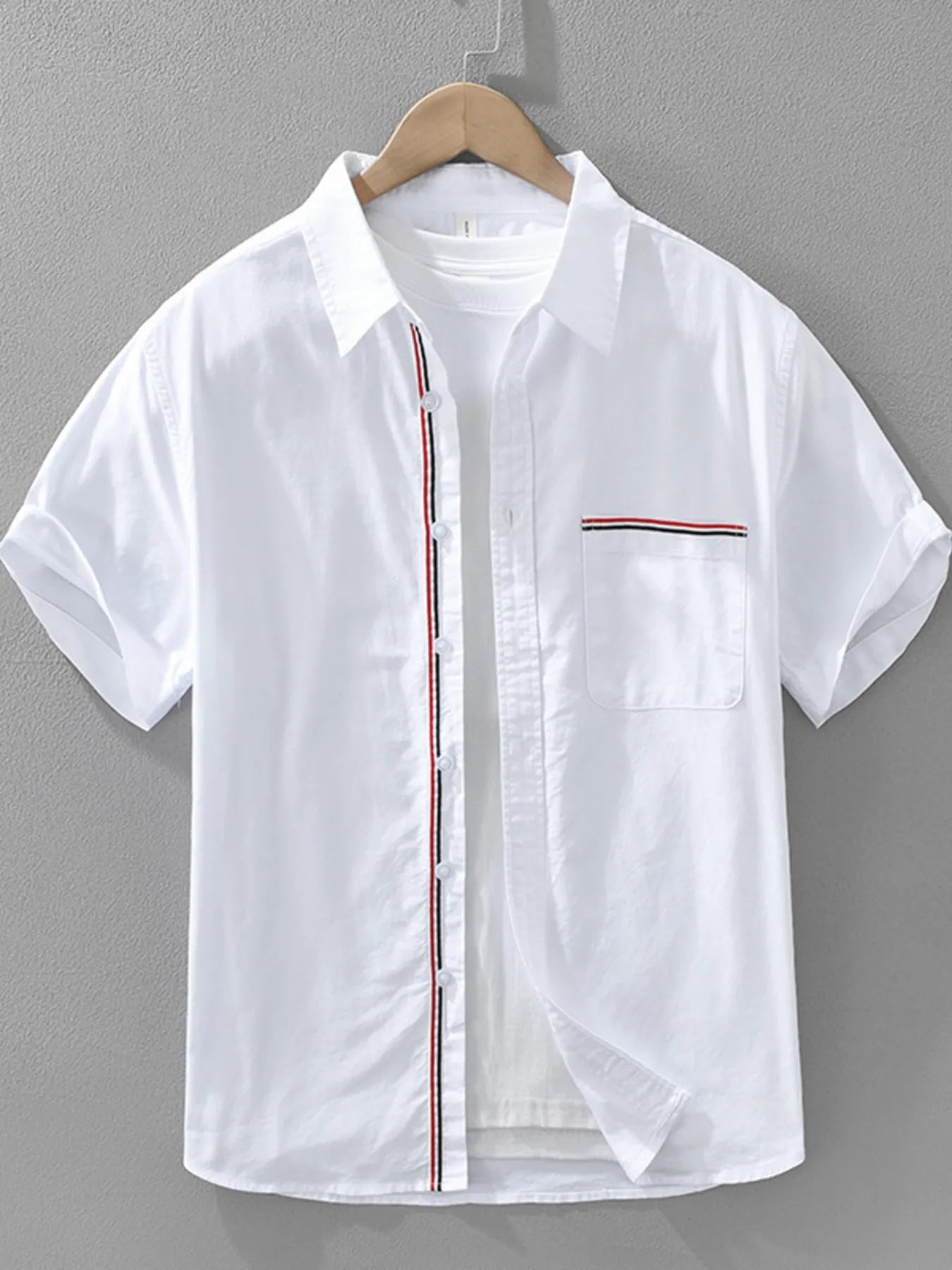 Men's Plus Size Button Up Short Sleeve Shirt
