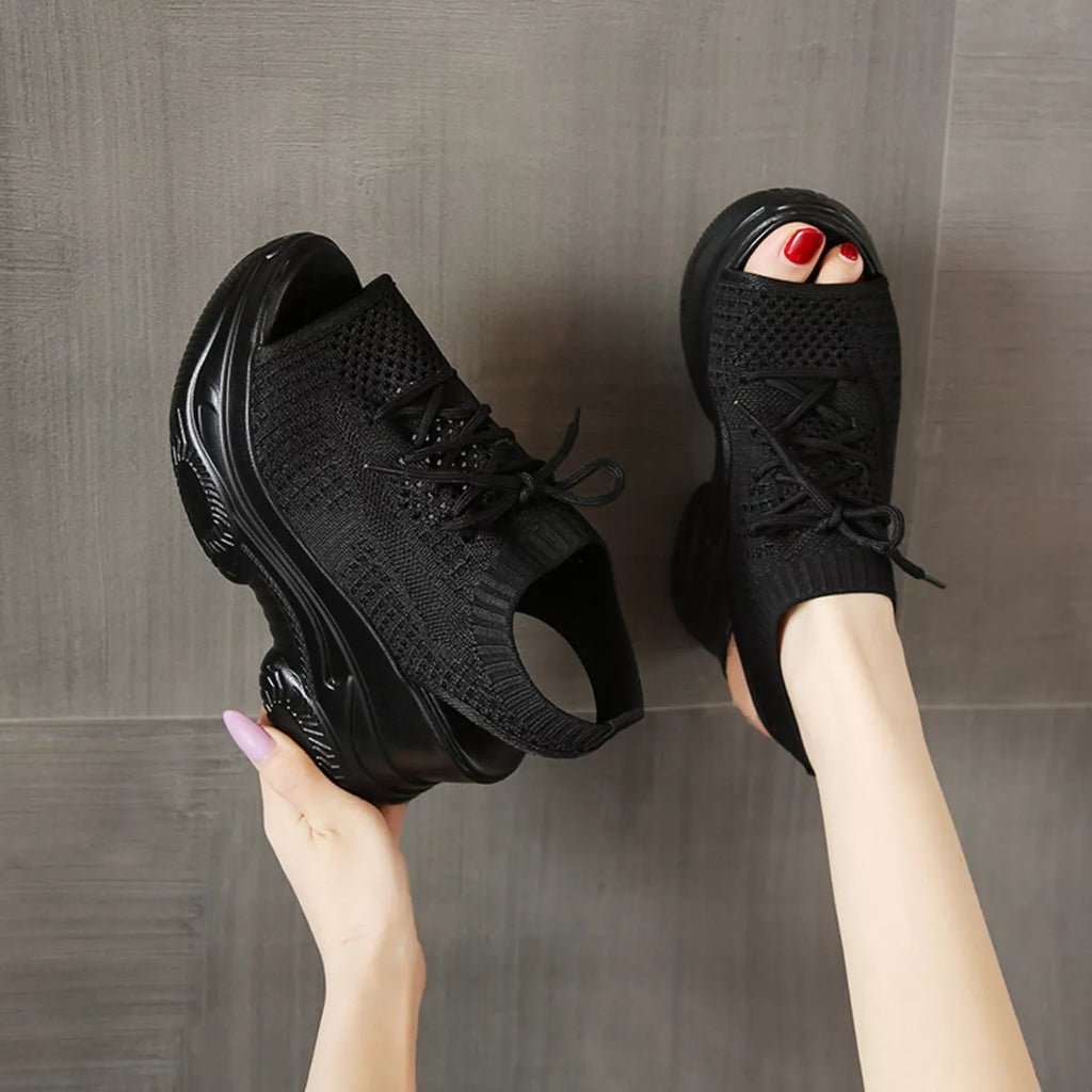 Lace Up Platform Sandals