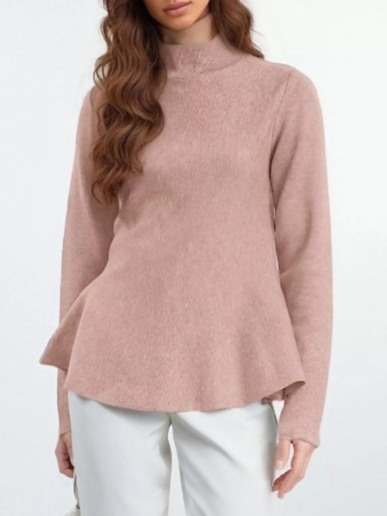 Mock Neck Long Sleeve Sweater