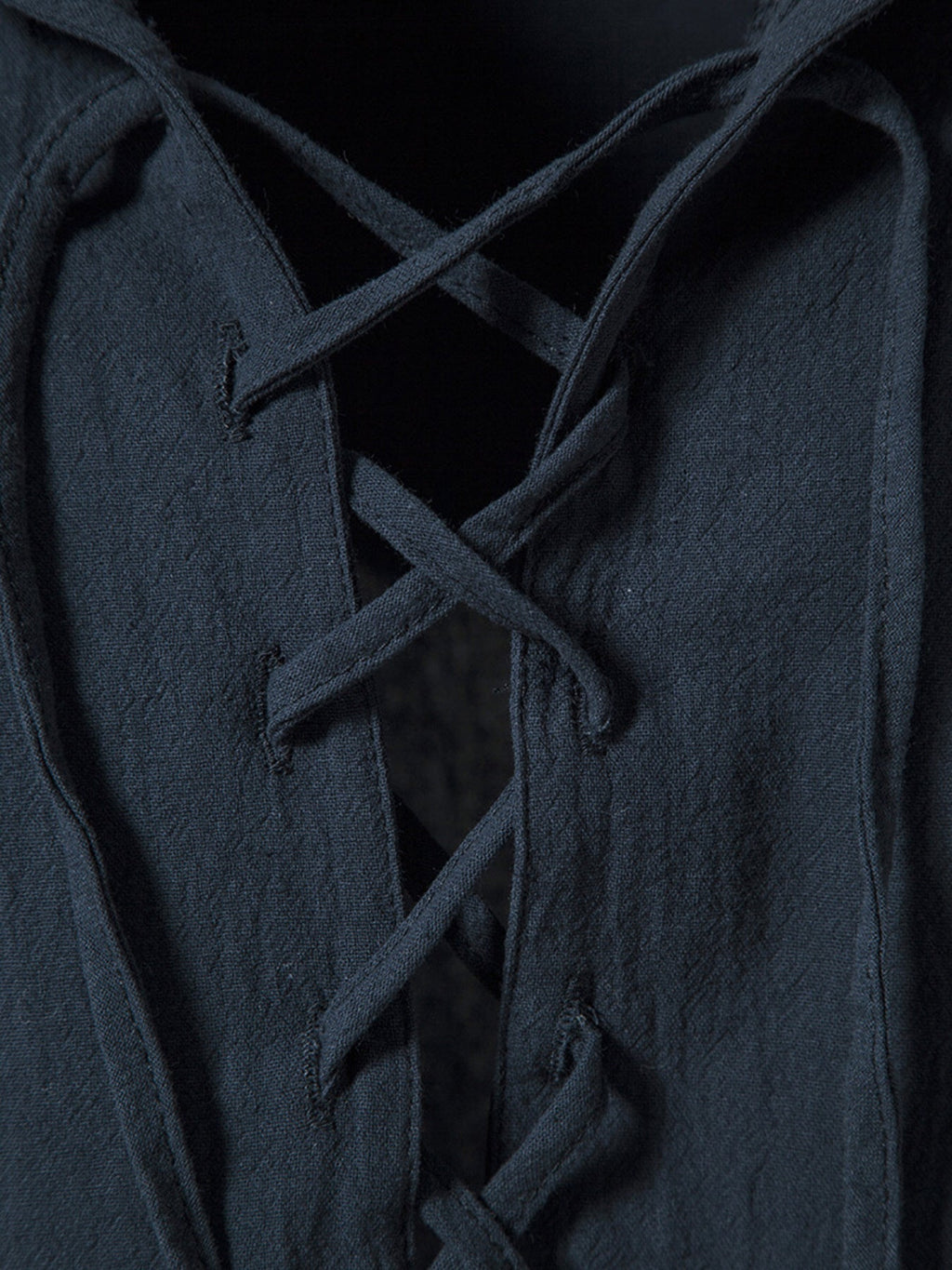Men's Casual Lace-Up Hooded Top