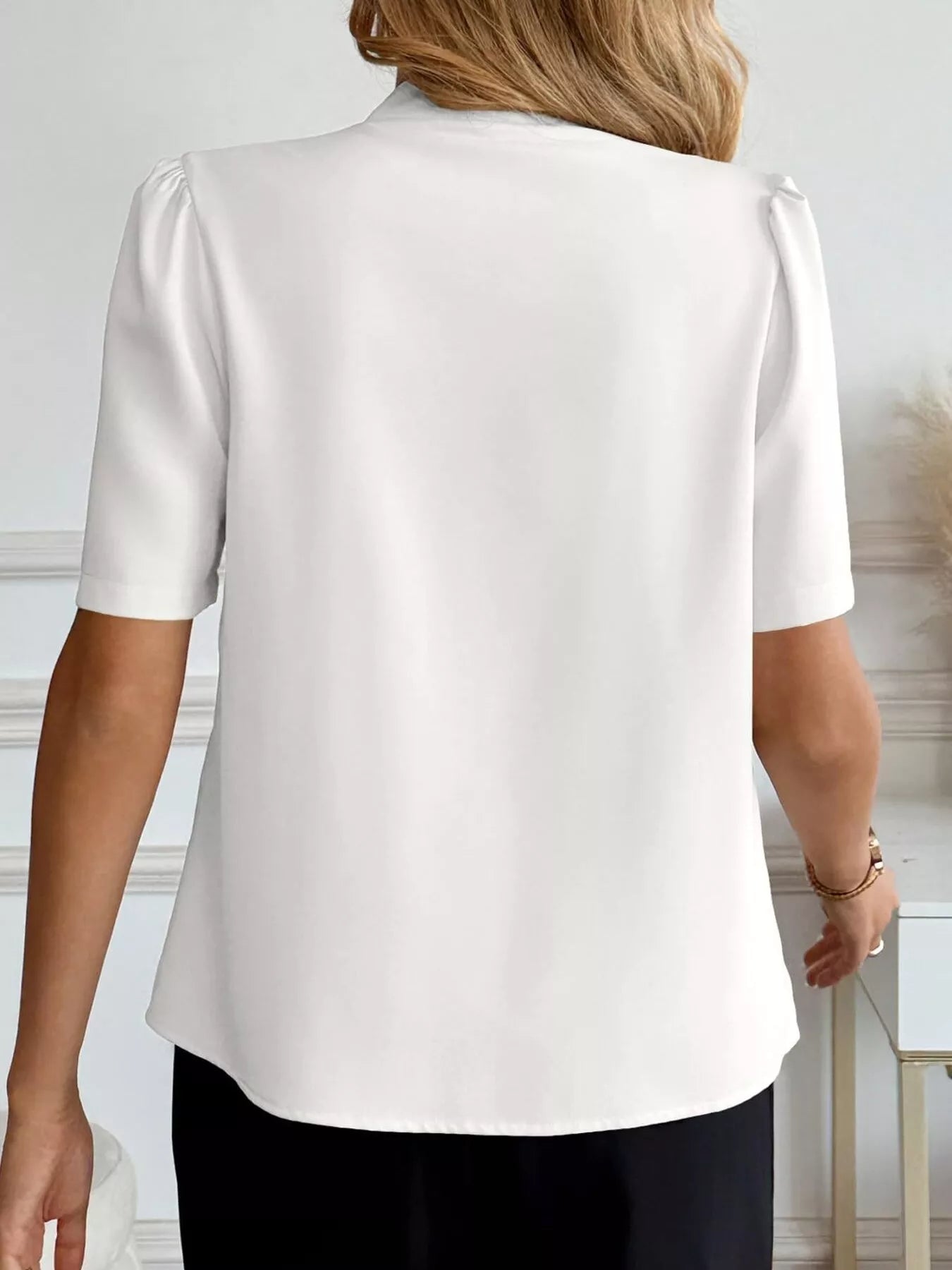 V-Neck Button-Down Shirt