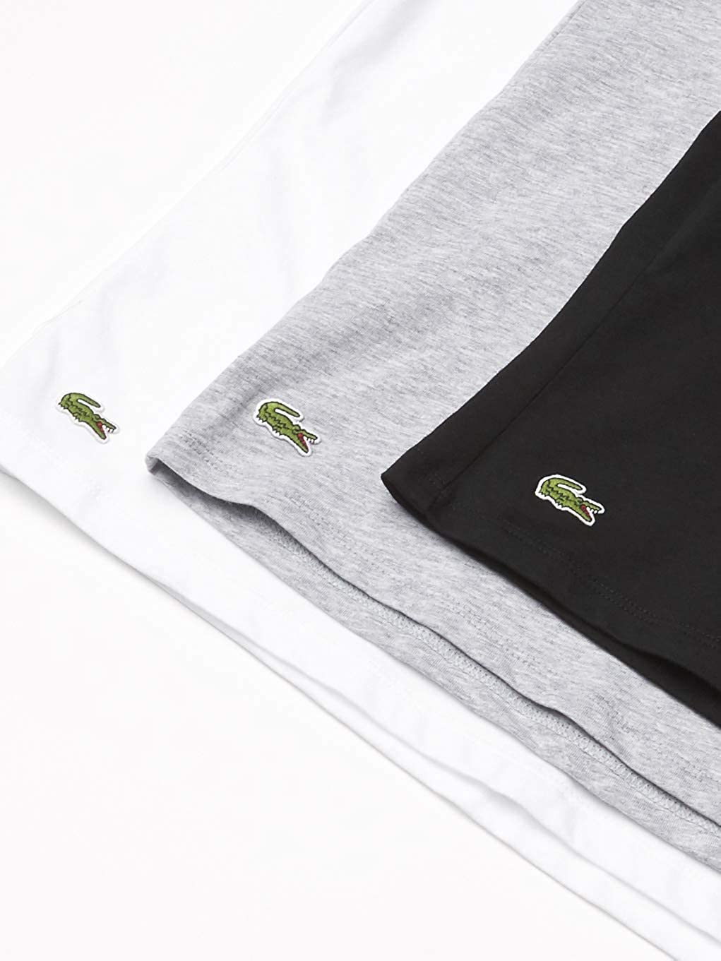 Lacoste Underwear Men's Essentials 3-Pack 100% Cotton Regular Fit V-Neck T-Shirts