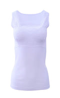 Mare Luxury 100% Mako Cotton Women's Lace-Trimmed Tank Top. Proudly Made in Italy (263)