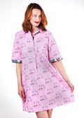 Monterey Dress Pink Essentials print