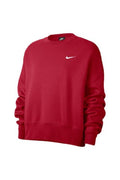 Nike Womens Team Fleece Sweatshirt Crew | Roomy & Loose Fit Relaxed Style (XX-Large Crimson)
