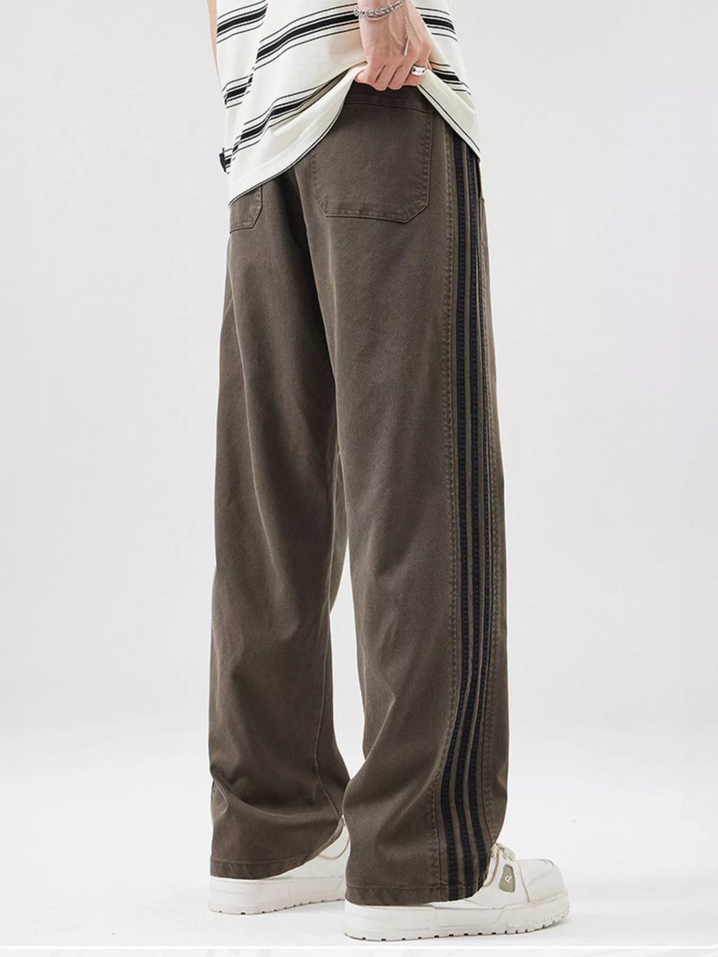 Men's Full Size Drawstring Wide Leg Pants Plus Size
