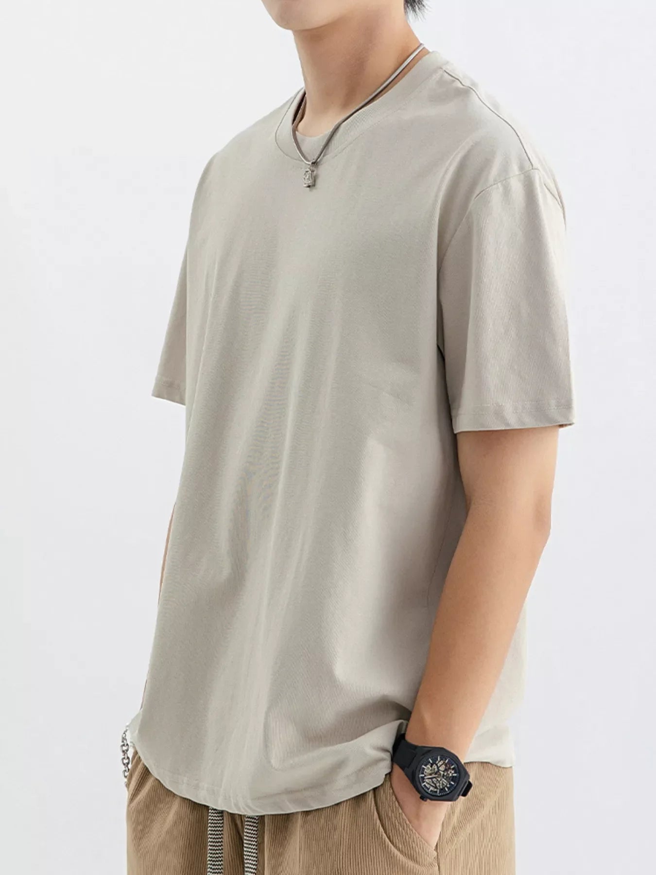 Men's Plus Size Casual Crew Neck T-Shirt