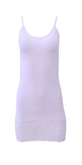 EGI Luxury Modal Women's Lace-Trimmed Full Slips Chemise. Proudly Made in Italy (1129)
