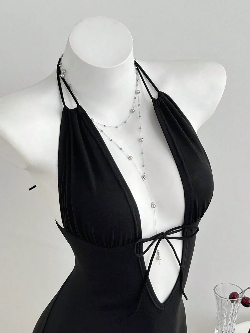Tied Front Halter Neck Romper