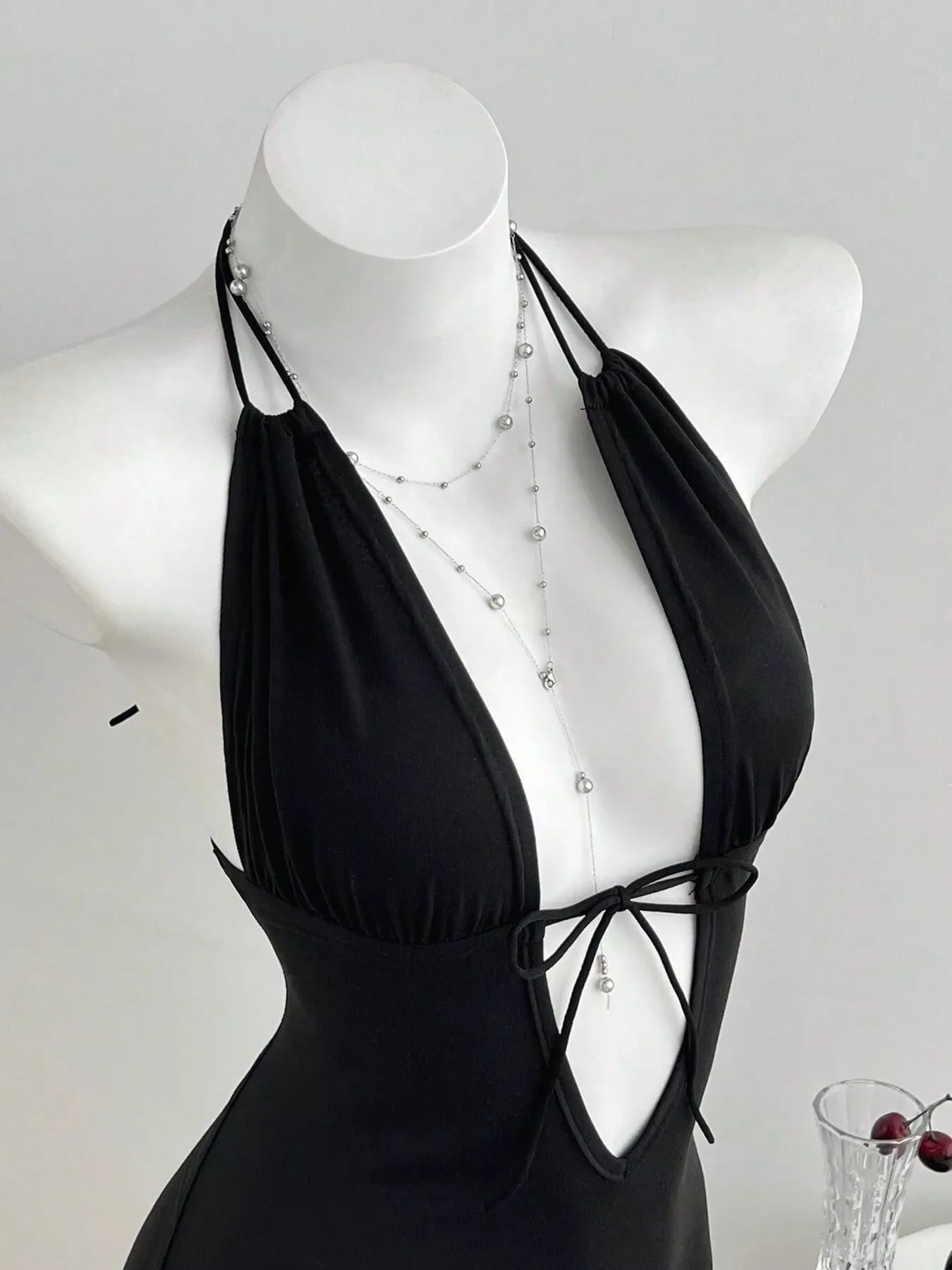 Tied Front Halter Neck Romper