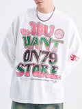 Men's Graphic Round Neck Long Sleeve T-Shirt