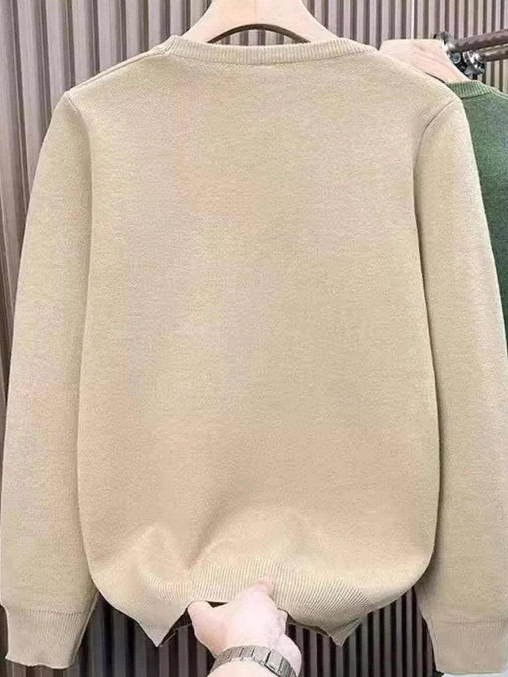 Men's Striped Round Neck Long Sleeve Sweater