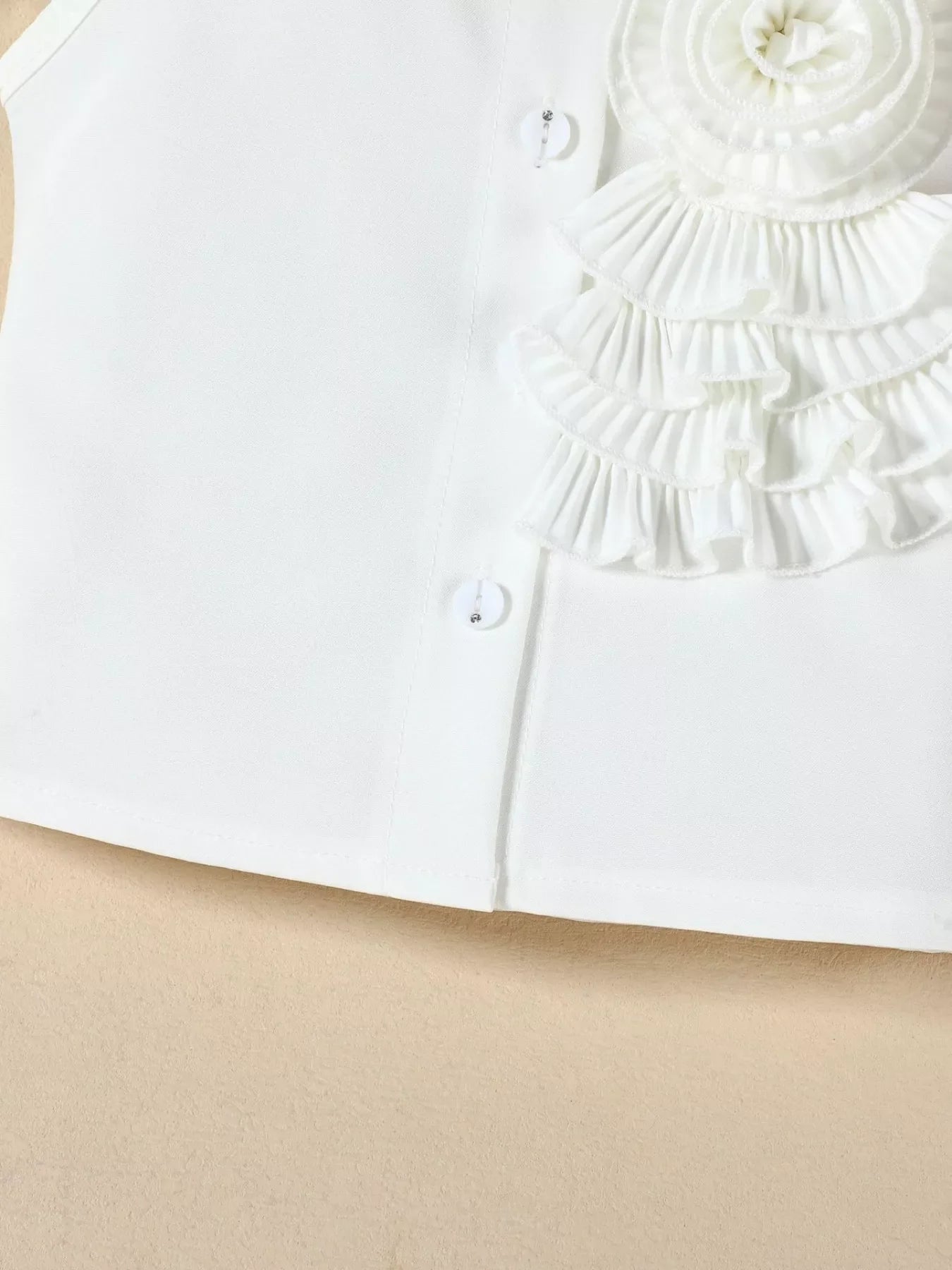 Children‘s Ruffle Decor Top & Button Detail Skort Set