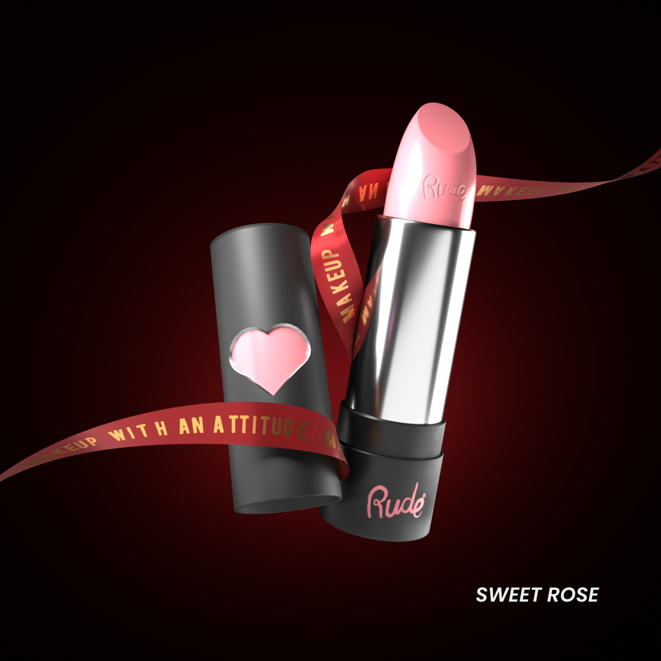 RUDE Hydro Shine Moisturizing Lipstick - Sweet Rose