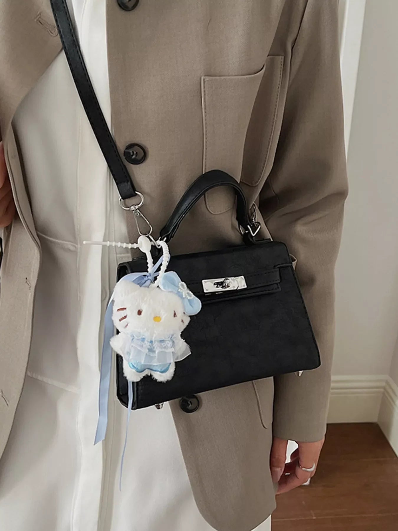 Croc-Embossed Mini Crossbody Bag