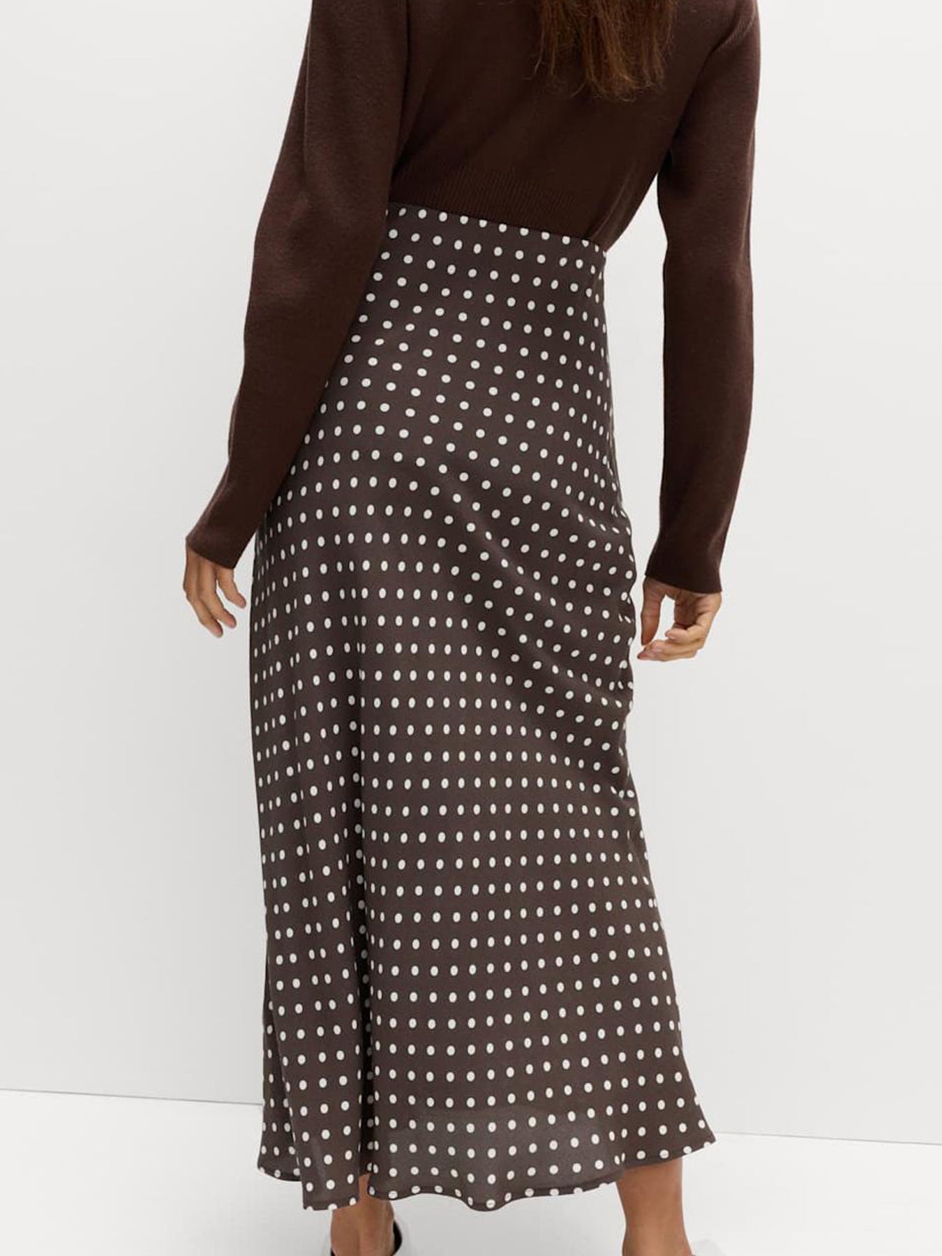 Polka Dot Midi Skirt