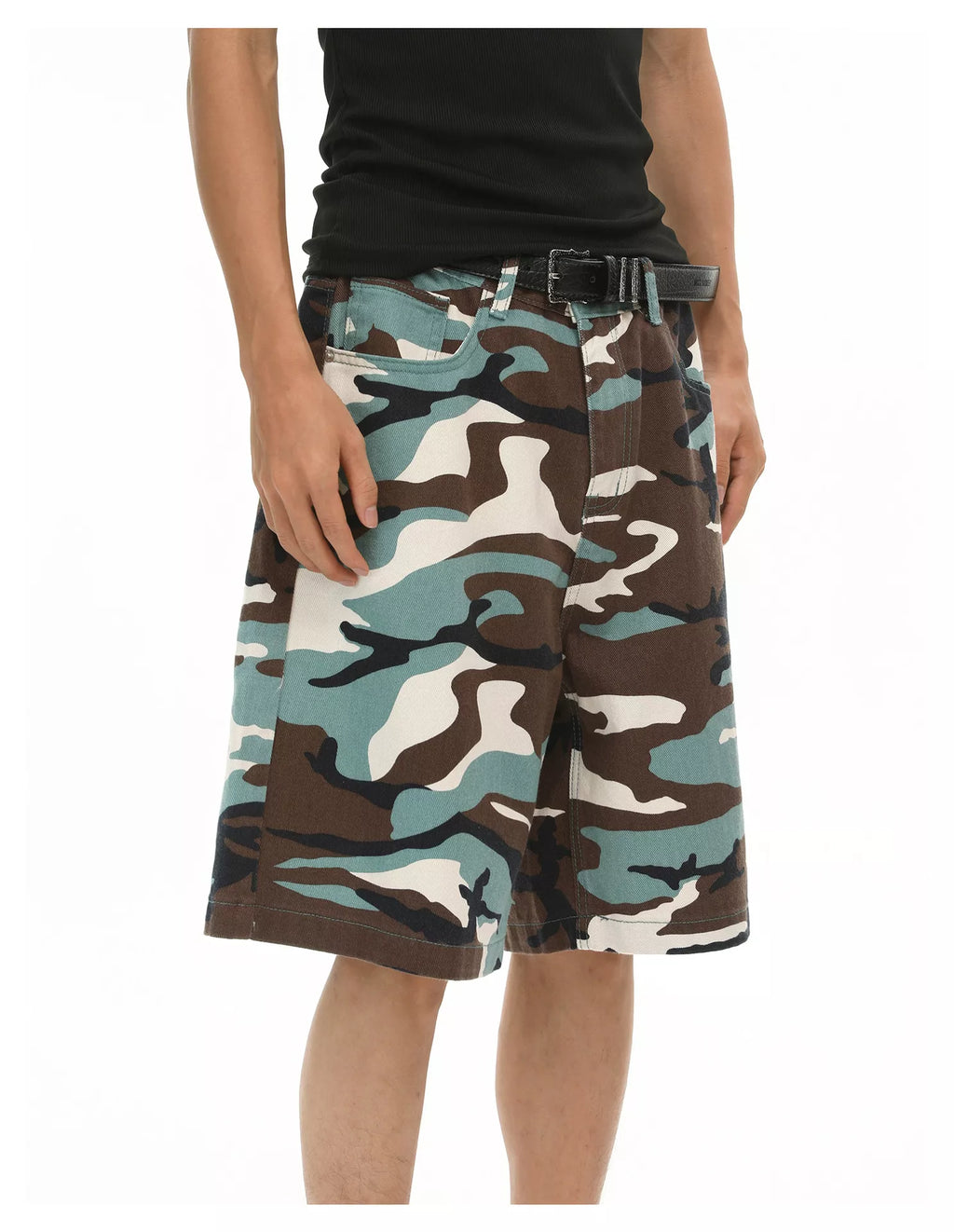 Men's Camouflage Denim Shorts
