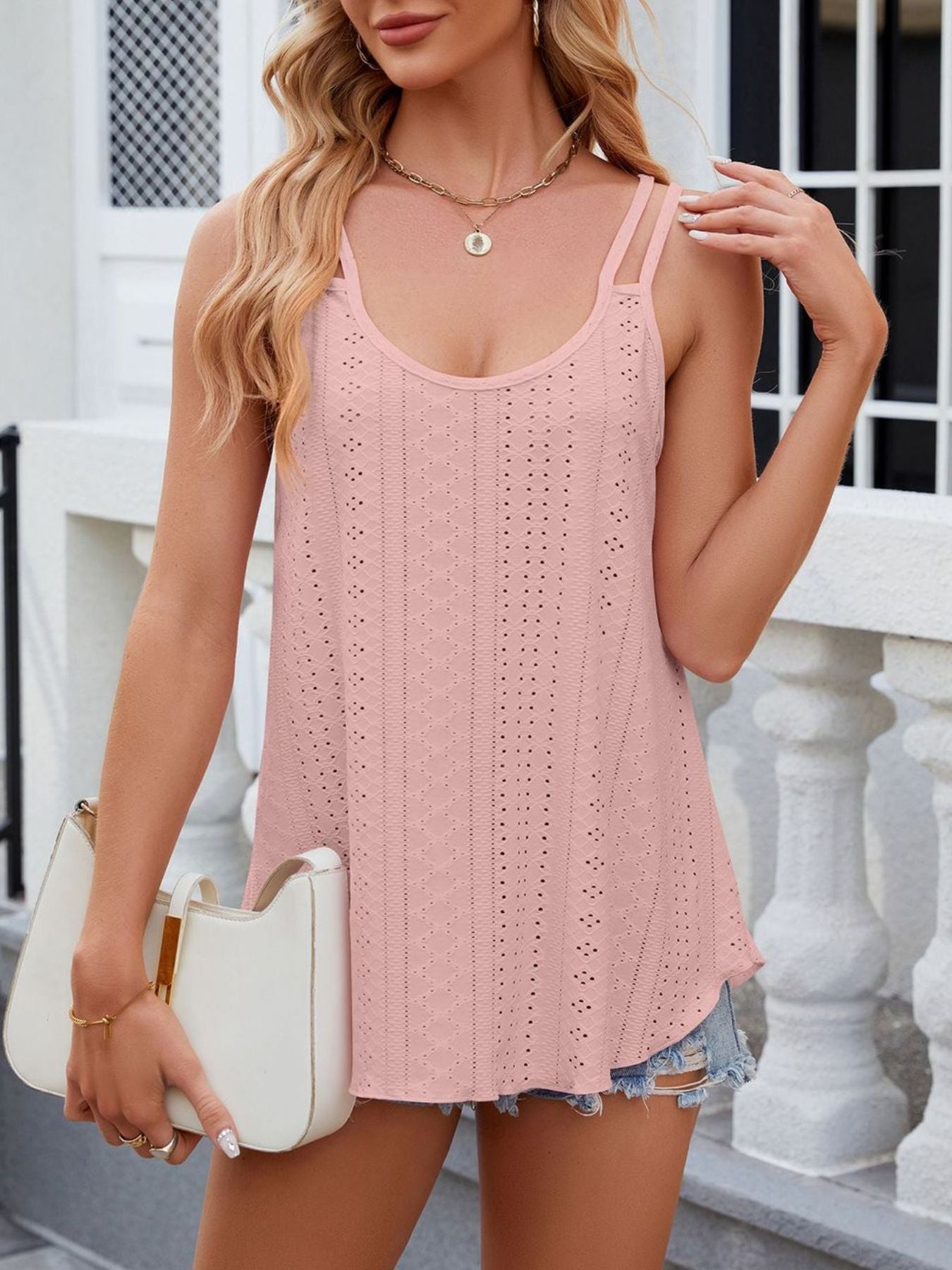 Eyelet Double Strap Cami