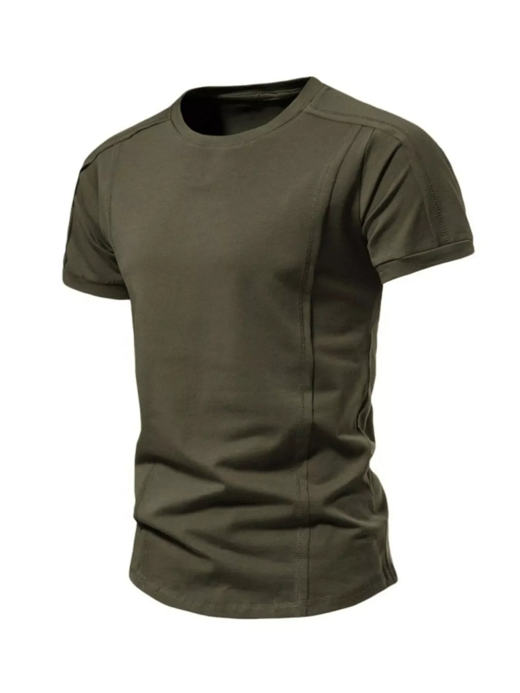 Men's Plus Size Round Neck Tactical Style T-Shirt