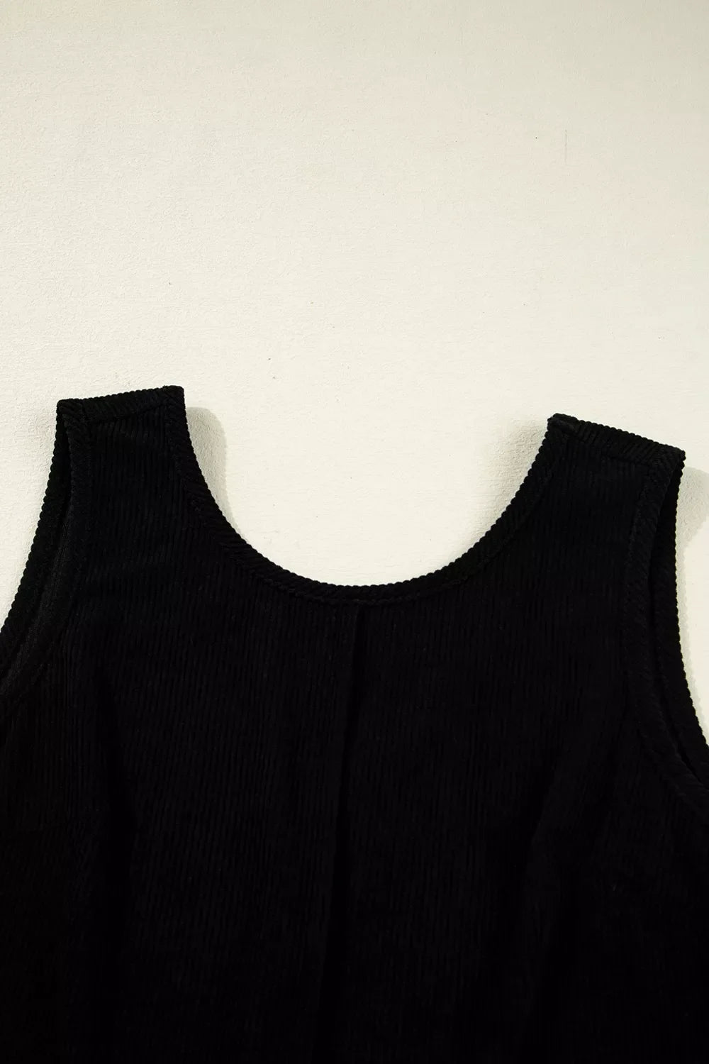 Corduroy Patch Pocket Sleeveless Mini Dress