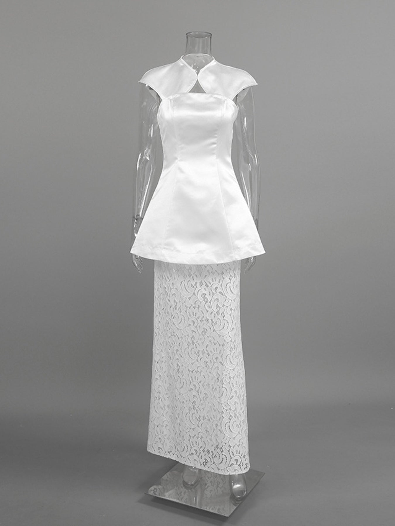 Cap Sleeve Top and Lace Skirt Set