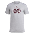 adidas Mens House T-Shirt Medium Grey Heather/Mississippi State University