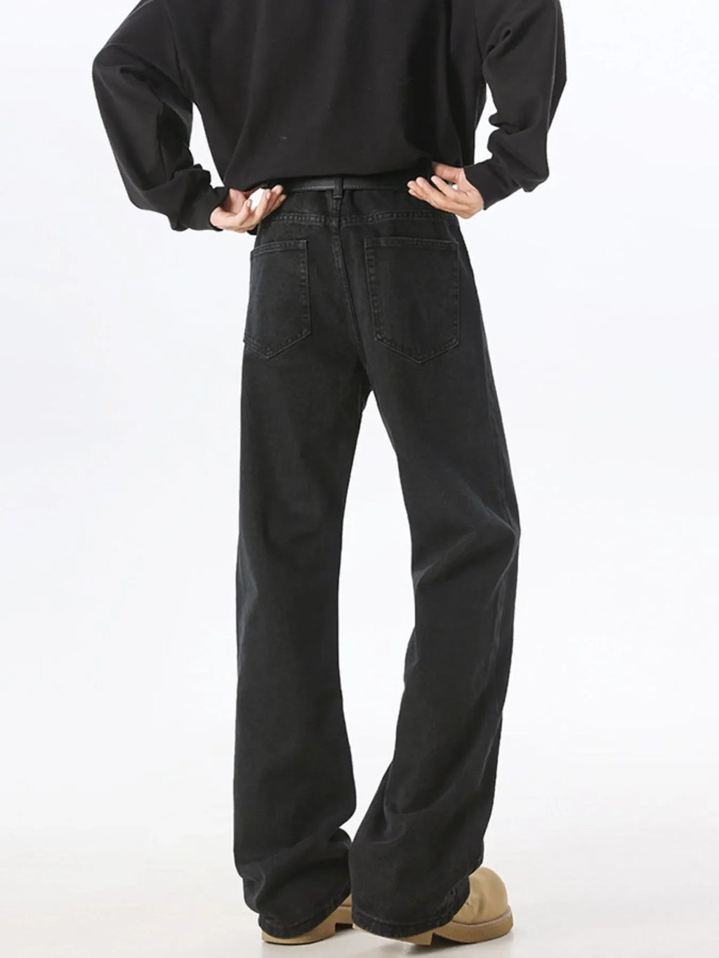 Men's Wide Leg High Waist Jeans