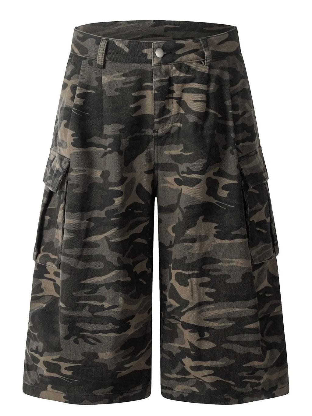 Men's Full Size Camouflage Wide-Leg Cargo Jeans Plus Size