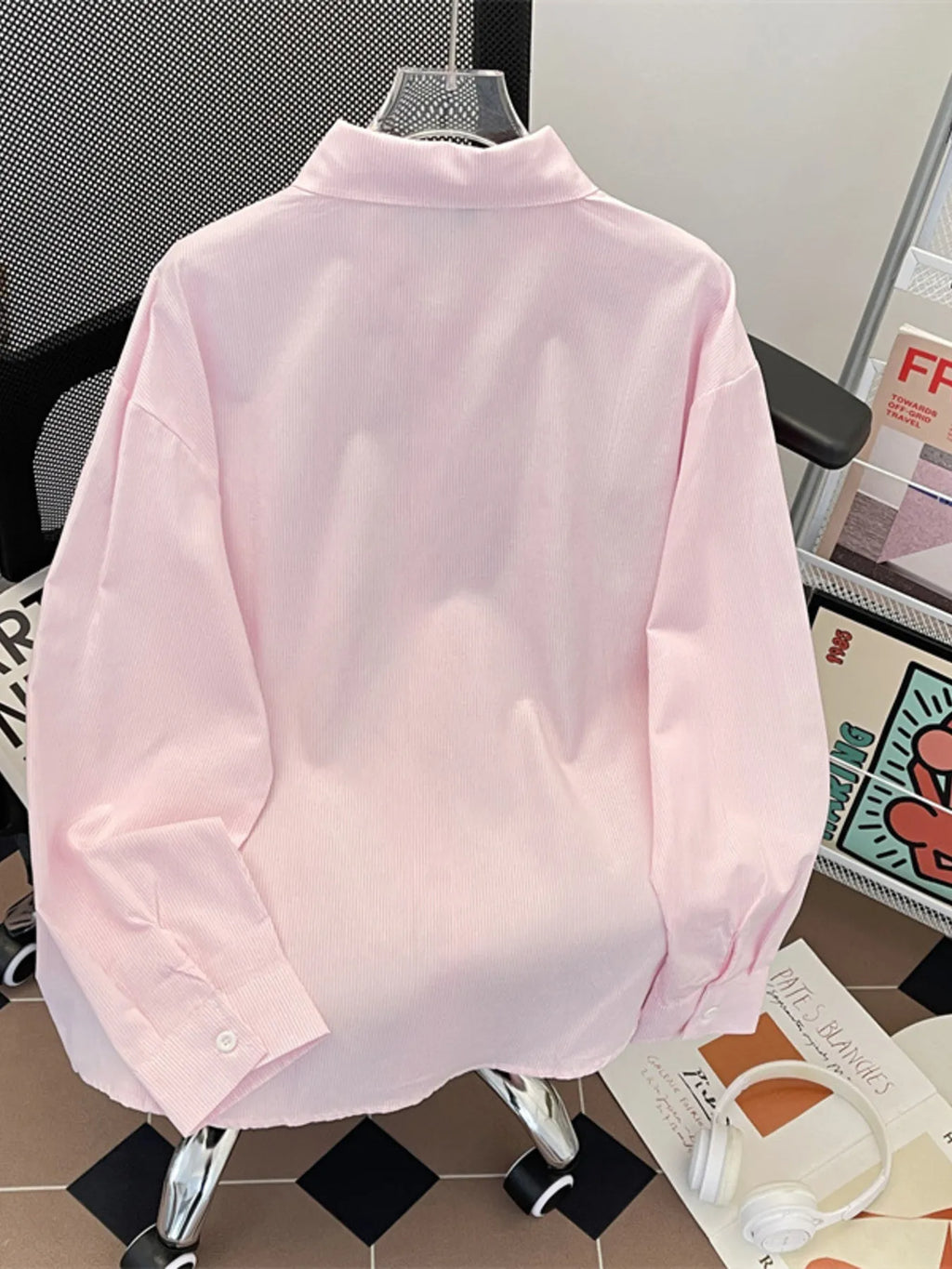Men's Plus Size Button Up Long Sleeve Shirt