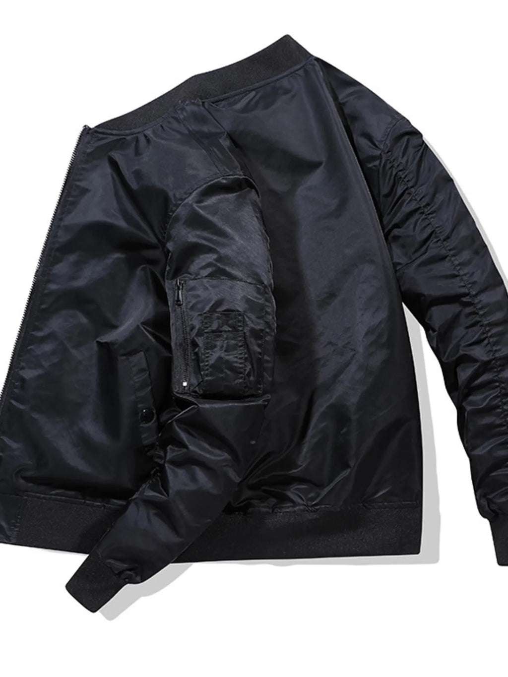 Men's Plus Size Zip Up Long Sleeve Jacket
