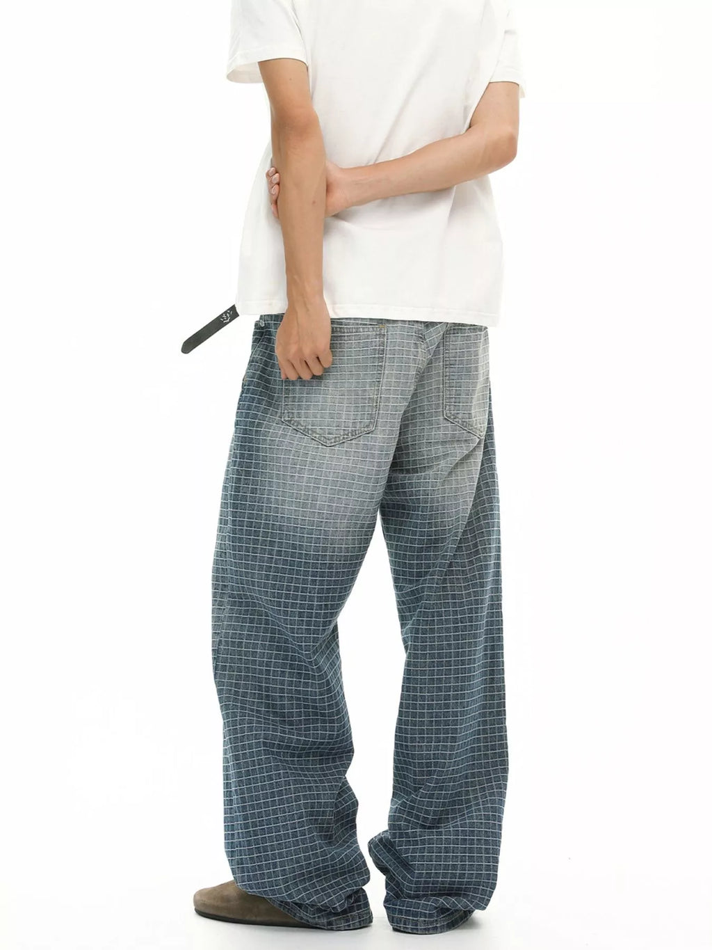 Men's Plaid Relaxed Fit Jeans