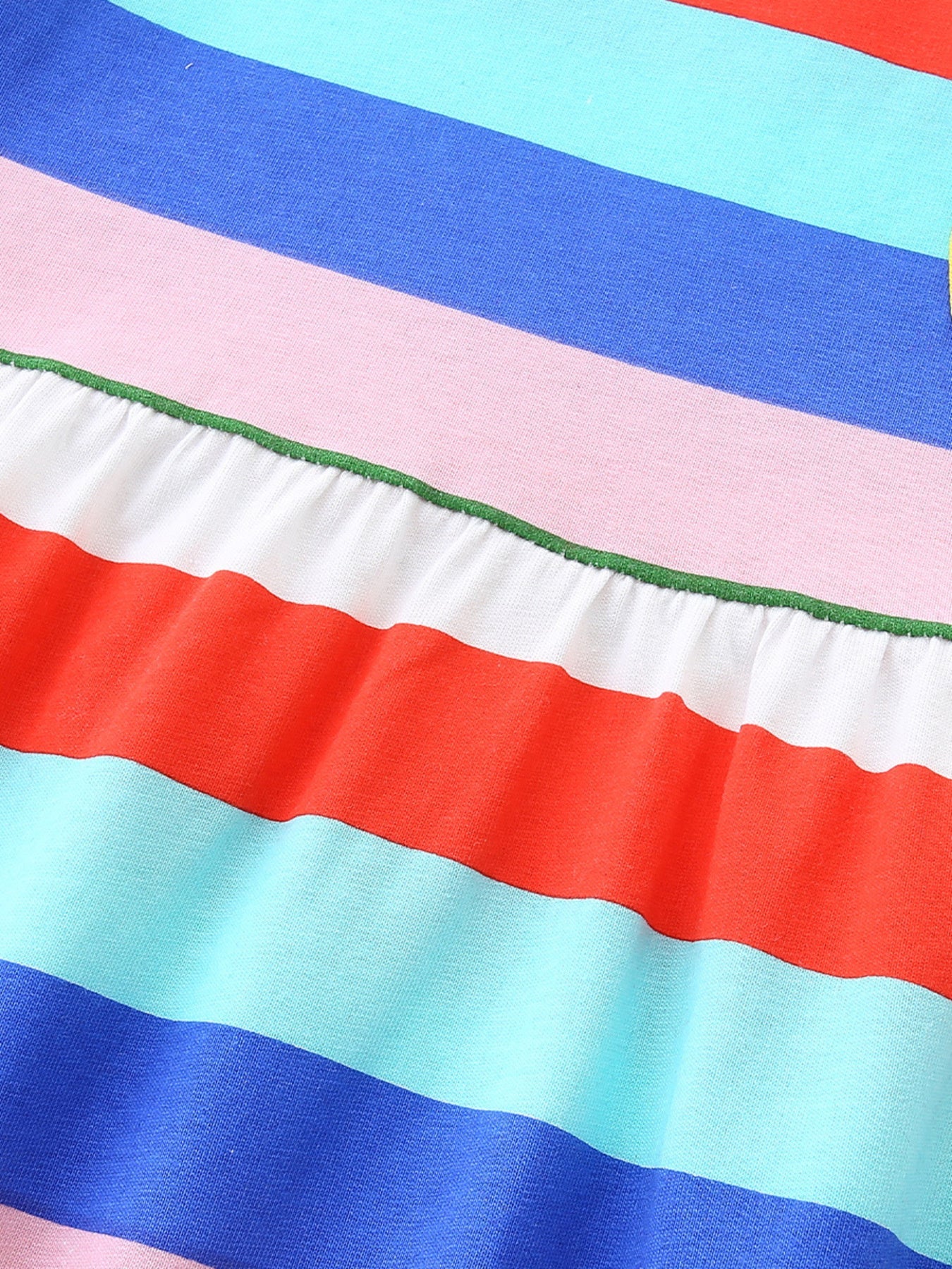 Children's Striped Casual Short Sleeve Dress