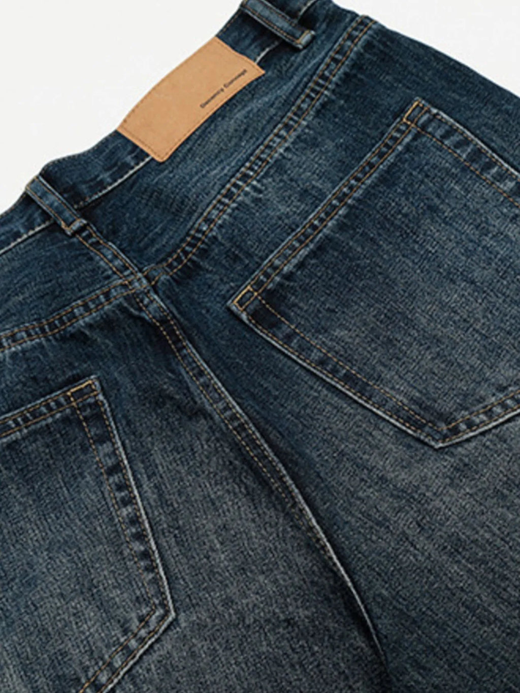 Men's Washed Wide-Leg Jeans