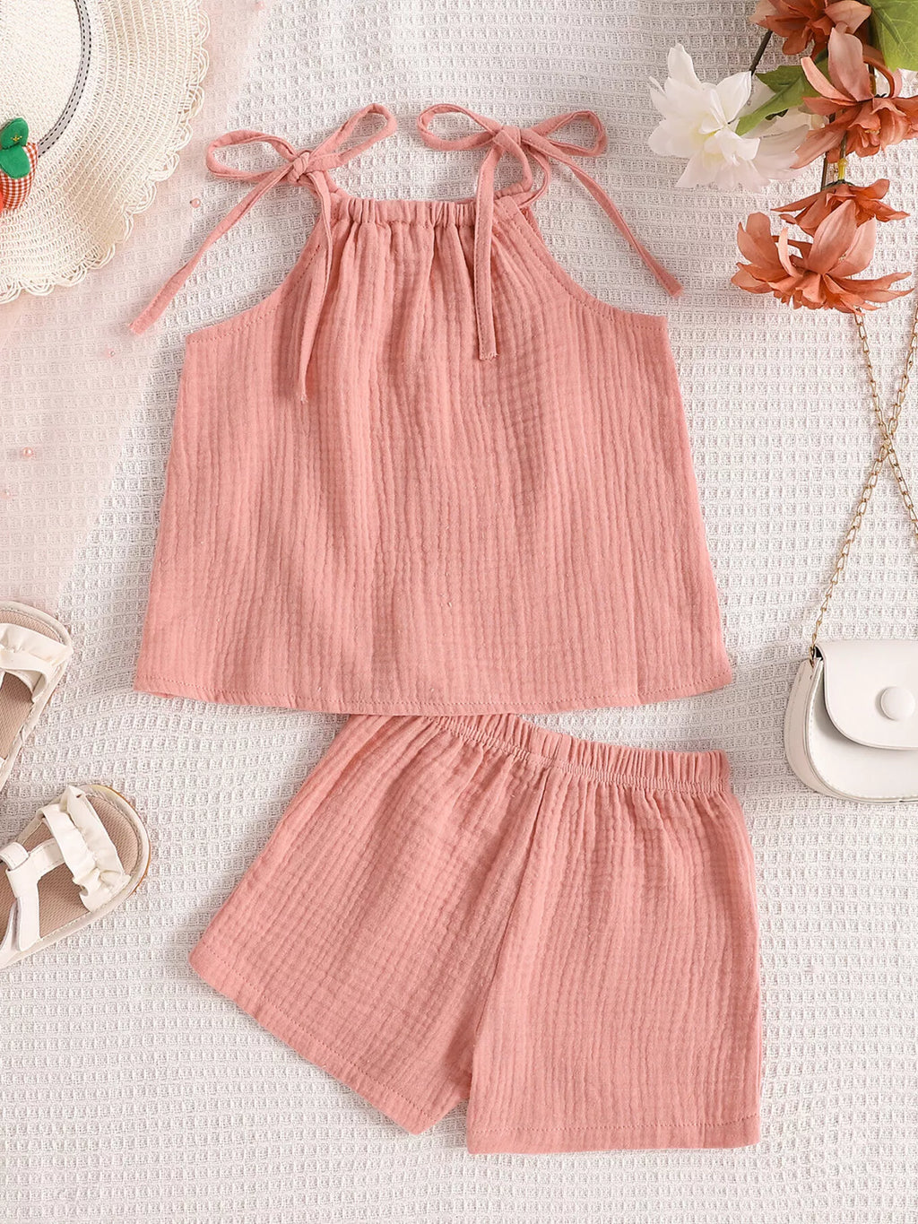 Children's Textured Cami and Shorts Set