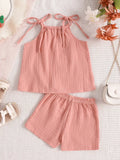 Children's Textured Cami and Shorts Set