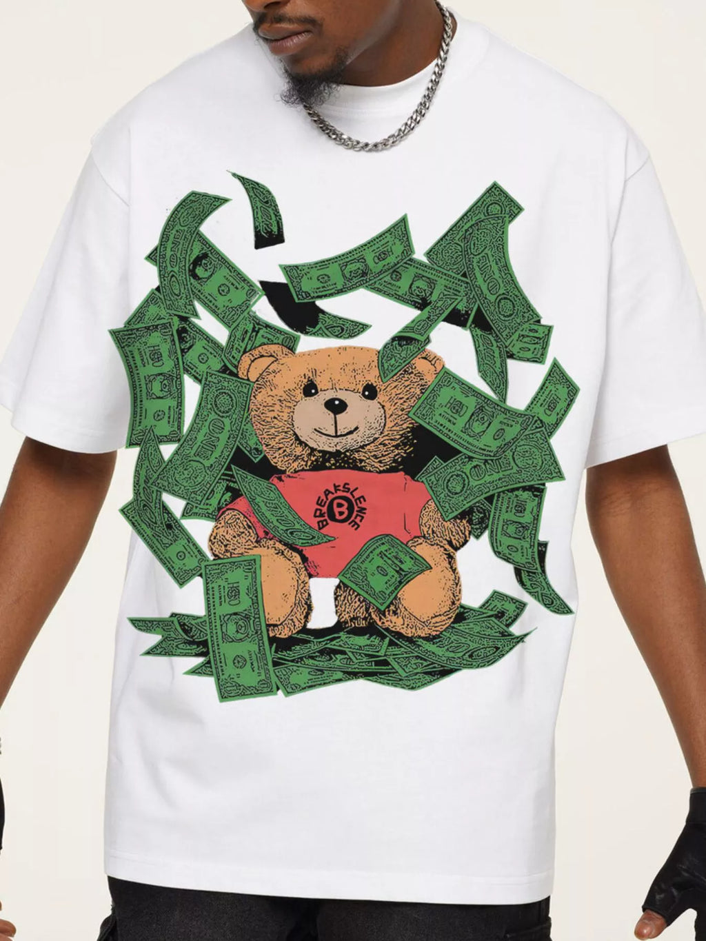 Men's Money Bear Graphic Short Sleeve T-Shirt