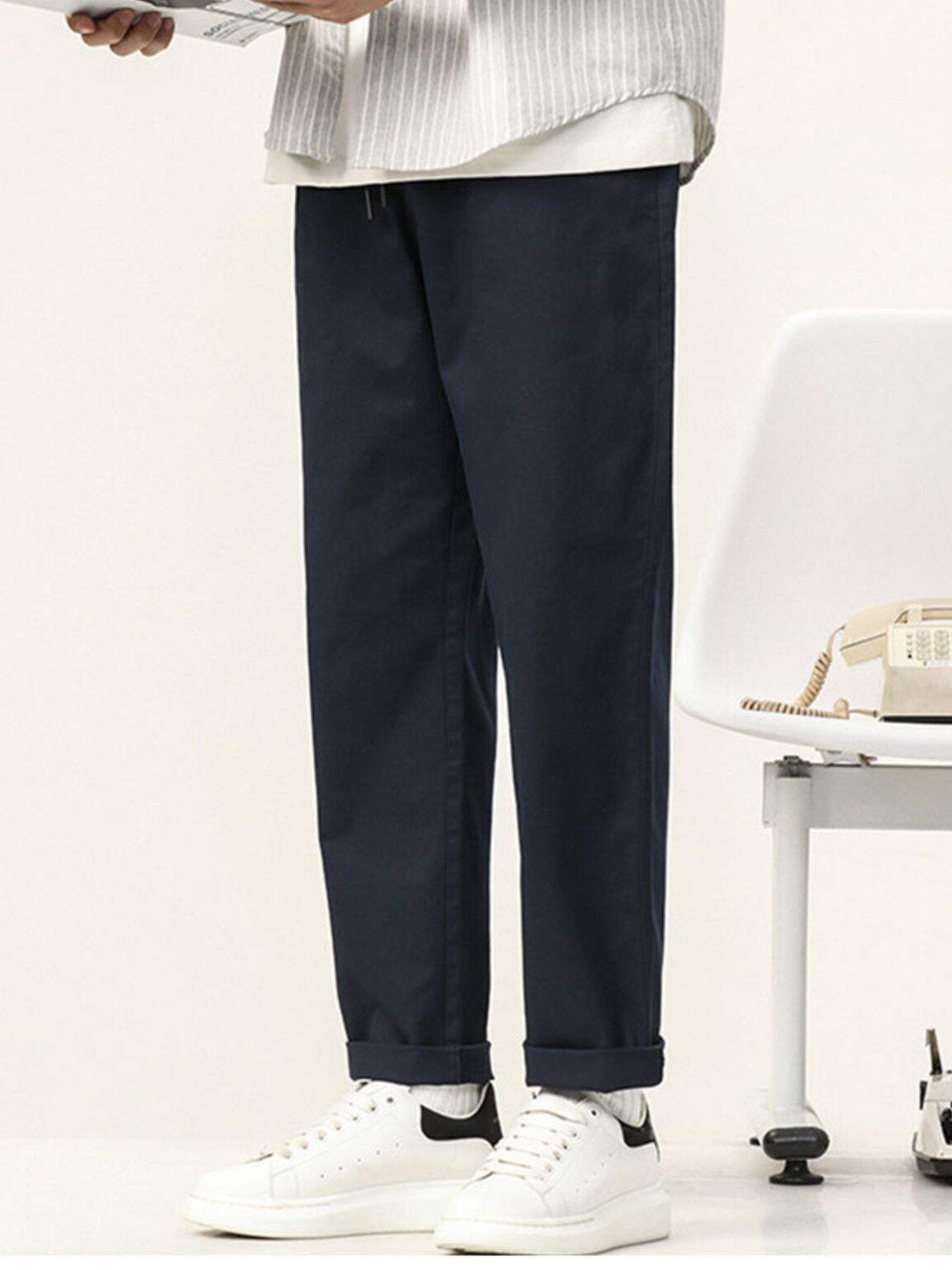 Men's Plus Size Casual Straight-Leg Pants