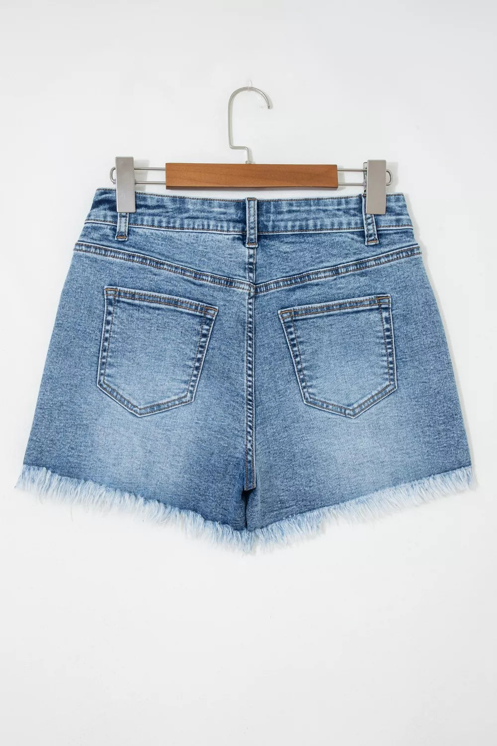 Western Embroidery Stud Denim Shorts