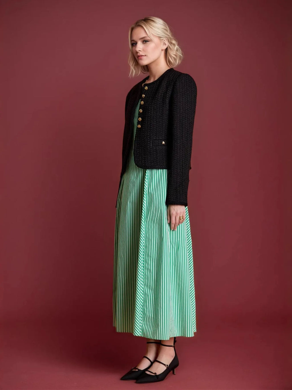 Button Up Long Sleeve Textured Outerwear