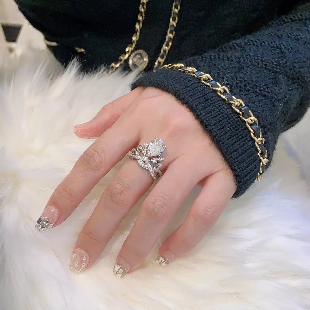 2 Carat Moissanite 925 Sterling Silver Ring