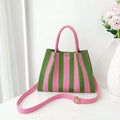 Striped Adjustable Strap Crossbody Bag
