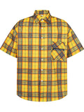 Men's Plaid Short Sleeve Button-Up Shirt